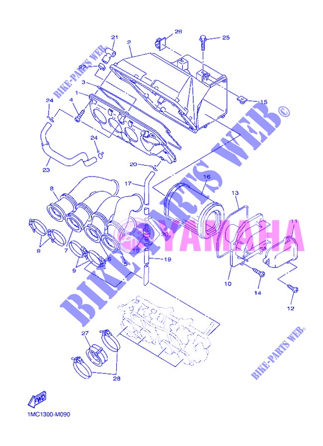 INTAKE for Yamaha FJR1300AS 2013