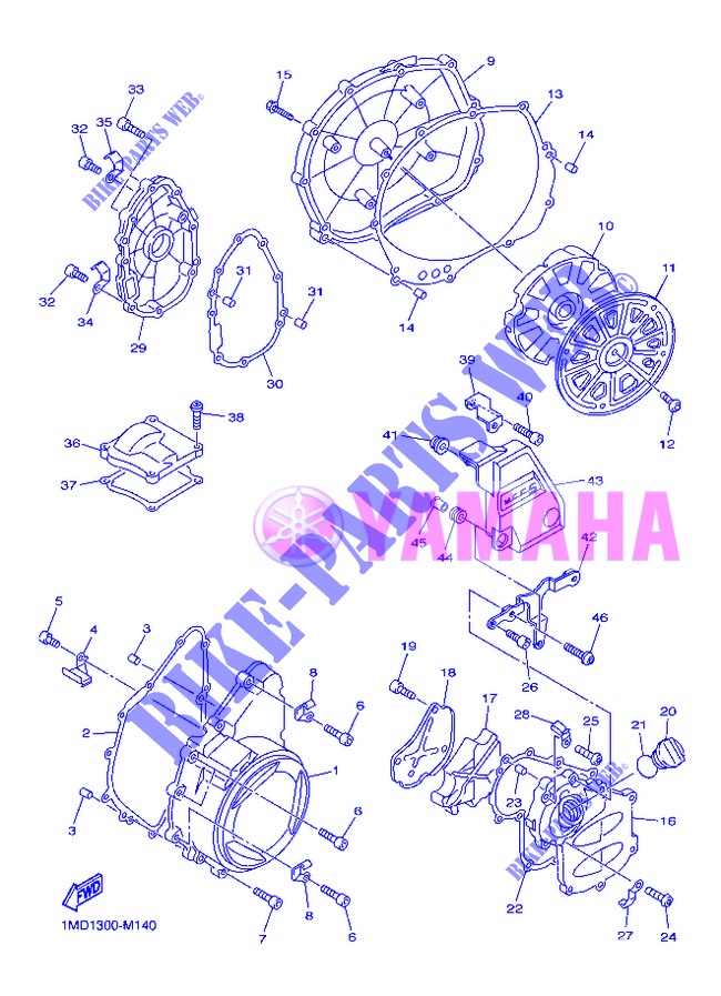 COVER   ENGINE 1 for Yamaha FJR1300AS 2013