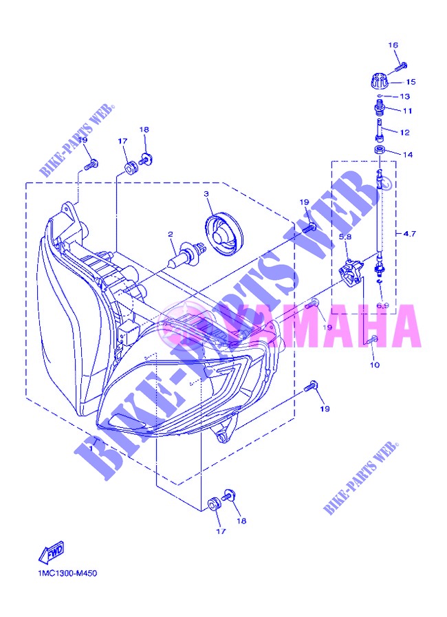 HEADLIGHT for Yamaha FJR1300AS 2013