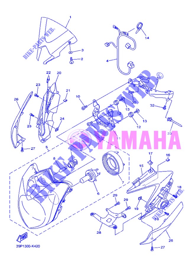 HEADLIGHT for Yamaha FZ8N 2013