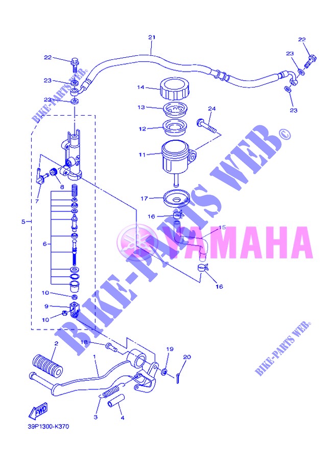 REAR BRAKE MASTER CYLINDER for Yamaha FZ8N 2013
