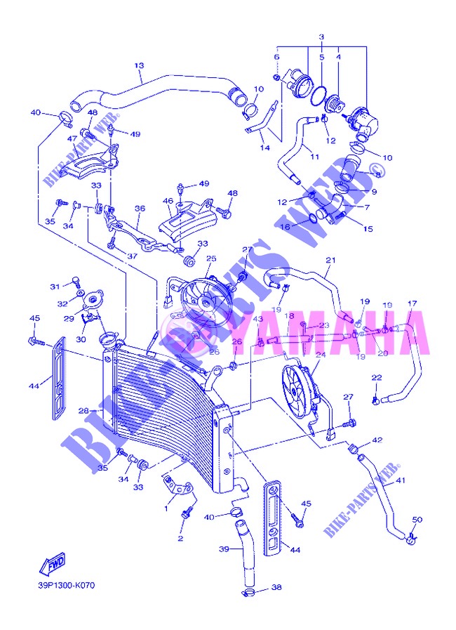 RADIATOR / HOSES for Yamaha FZ8N 2013