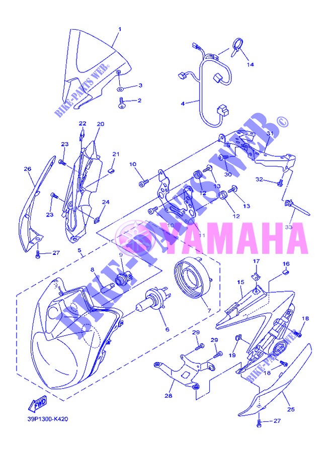HEADLIGHT for Yamaha FZ8NA 2013