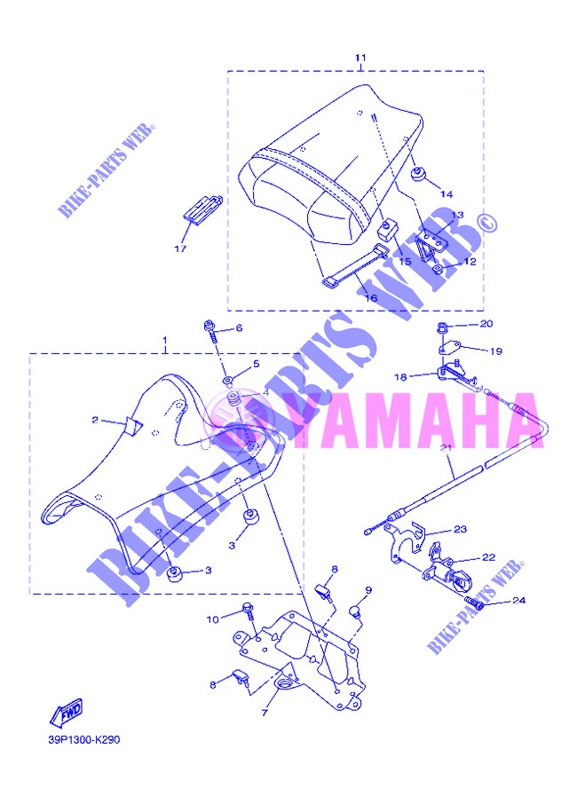 SEAT for Yamaha FZ8NA 2013