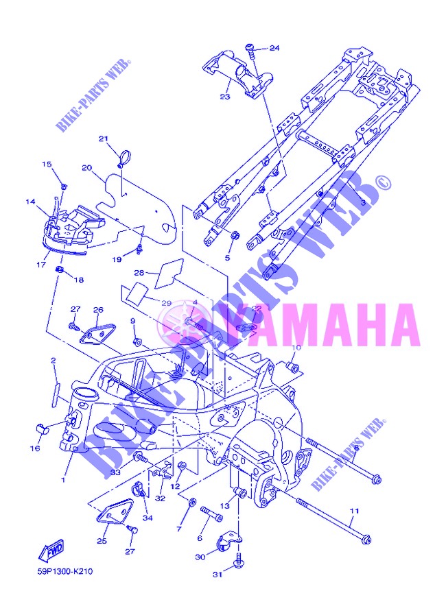 FRAME for Yamaha FZ8NA 2013
