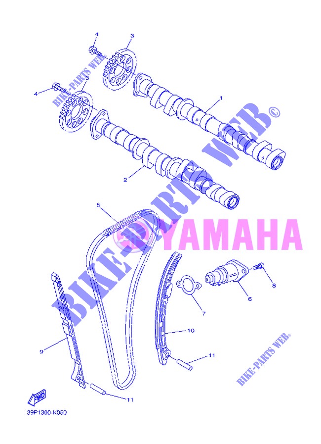 CAMSHAFT / TIMING CHAIN for Yamaha FZ8NA 2013