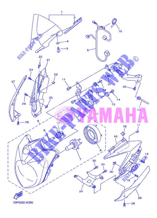 HEADLIGHT for Yamaha FZ8NA 2013