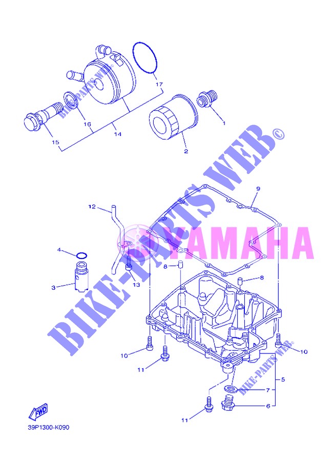 OIL FILTER for Yamaha FZ8S 2013