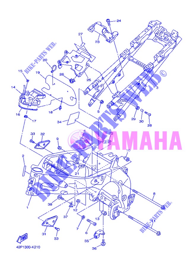 FRAME for Yamaha FZ8S 2013