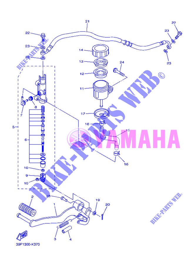 REAR BRAKE MASTER CYLINDER for Yamaha FZ8S 2013