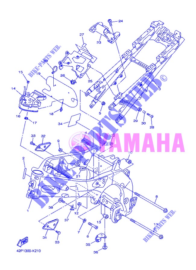 FRAME for Yamaha FZ8S 2013