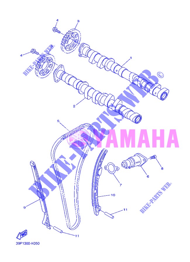 CAMSHAFT / TIMING CHAIN for Yamaha FZ8S 2013