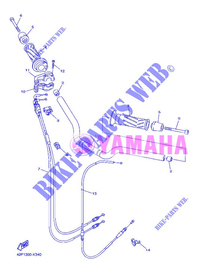 HANDLEBAR & CABLES for Yamaha FZ8SA 2013