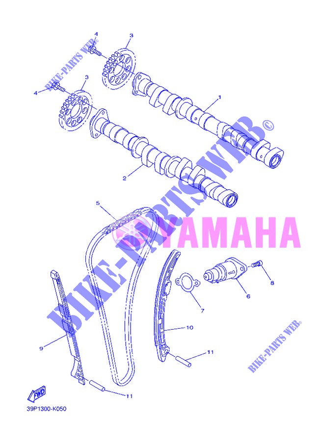 CAMSHAFT / TIMING CHAIN for Yamaha FZ8SA 2013