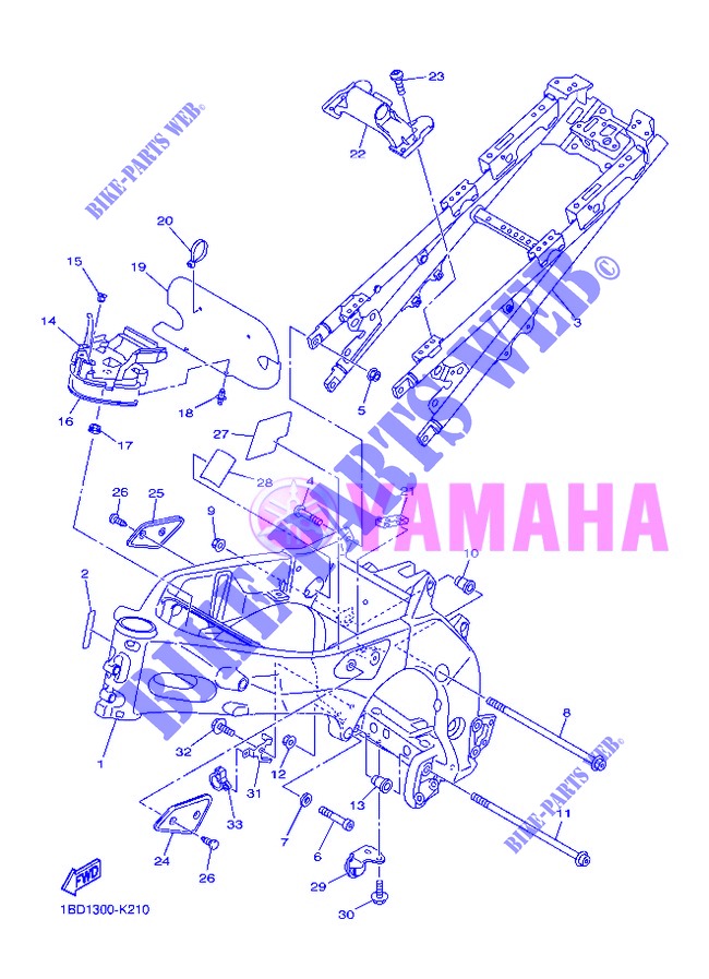FRAME for Yamaha FZ8SA 2013