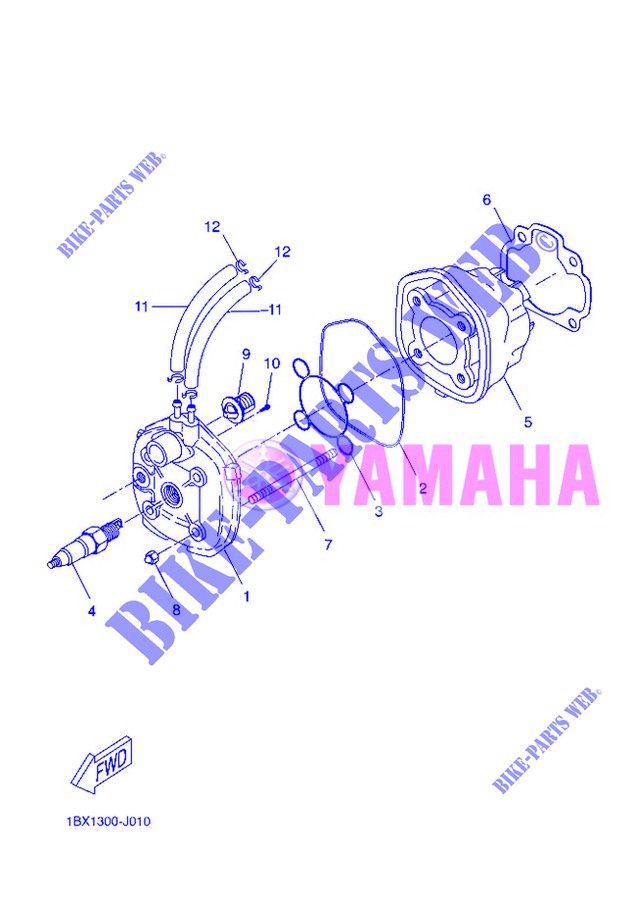 CYLINDER HEAD  for Yamaha NS50 2013