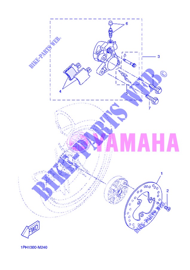 REAR BRAKE CALIPER for Yamaha NS50 2013