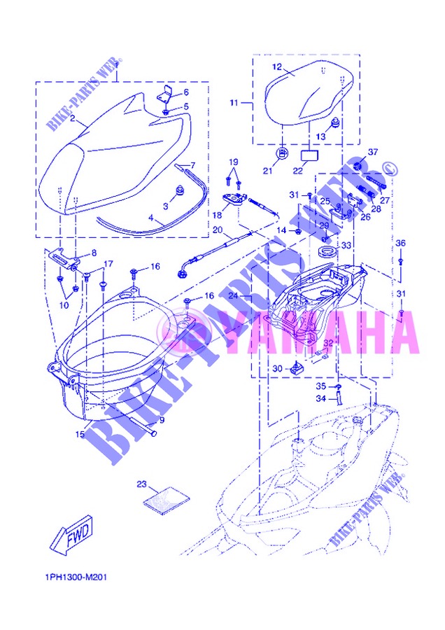 SEAT / CARRIER for Yamaha NS50 2013