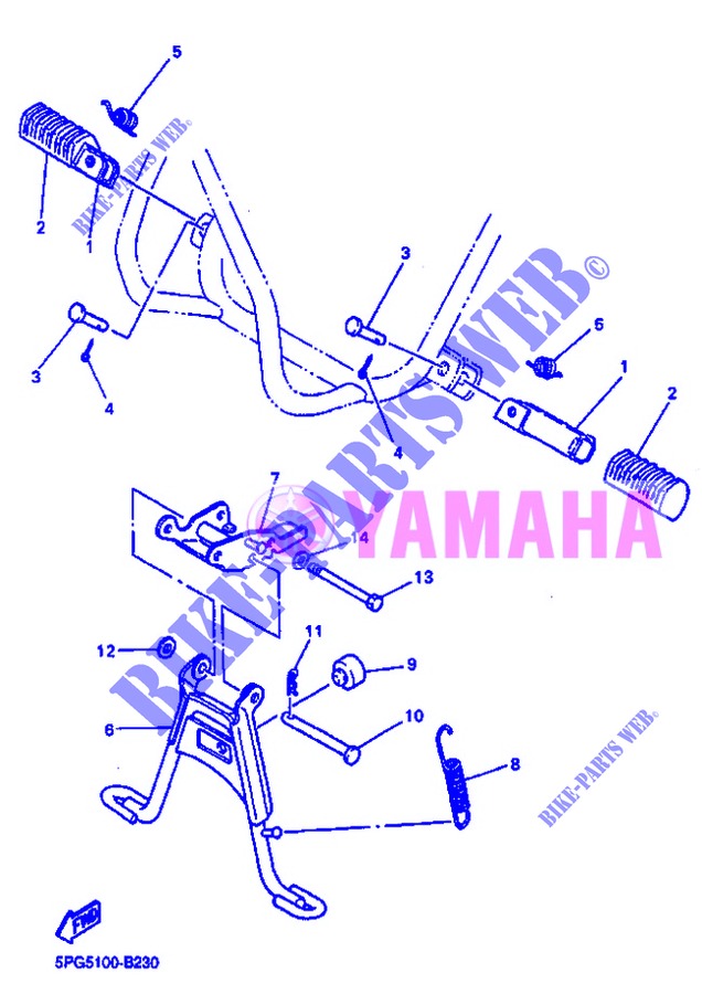 STAND / FOOTREST for Yamaha PW50 2013