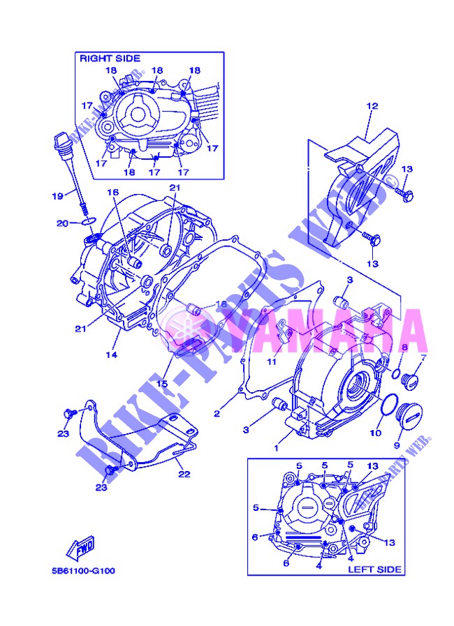 COVER   ENGINE 1 for Yamaha TT-R110E 2013