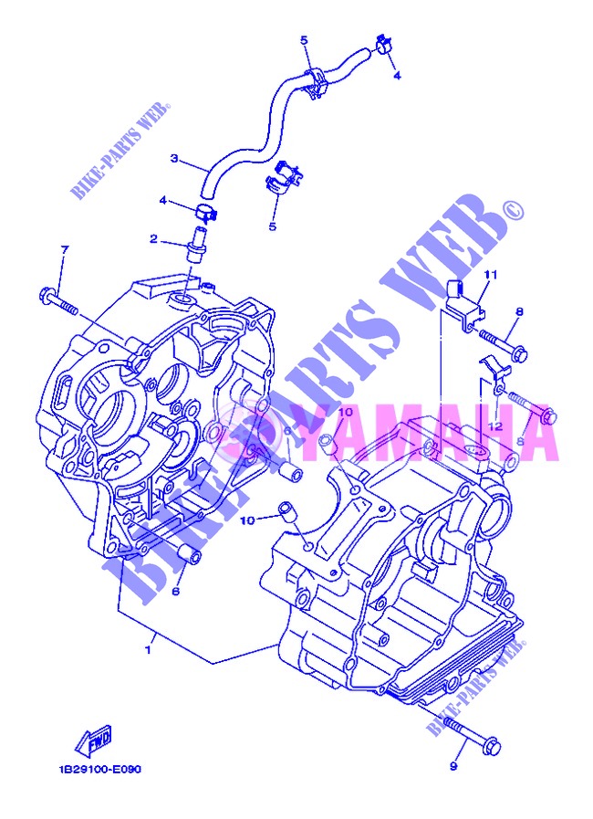 CRANKCASE for Yamaha TT-R125LW 2013