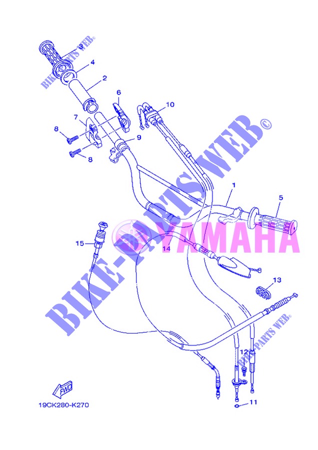HANDLEBAR & CABLES for Yamaha TT-R125LW 2013
