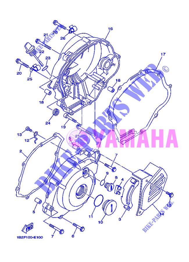 COVER   ENGINE 1 for Yamaha TT-R125LWE 2013