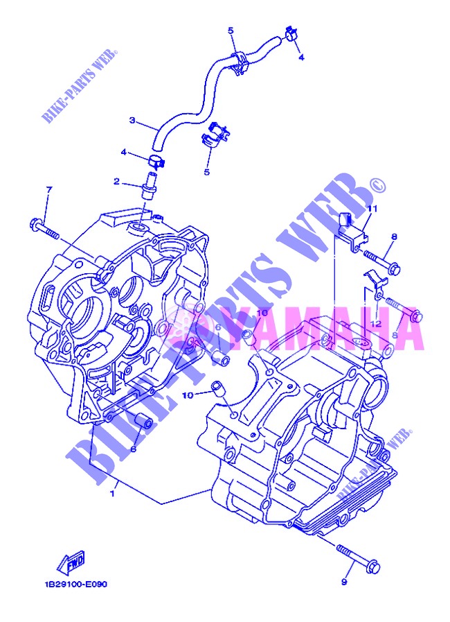 CRANKCASE for Yamaha TT-R125LWE 2013