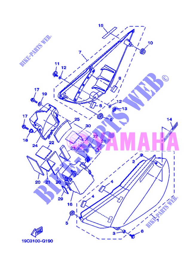 SIDE COVER for Yamaha TT-R125LWE 2013