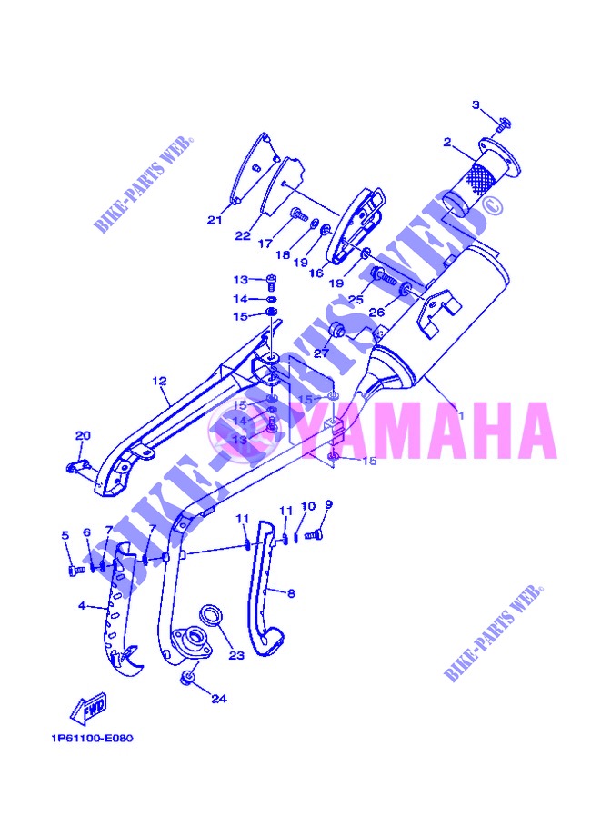 EXHAUST for Yamaha TTR 50 ELECTRIC START 2013