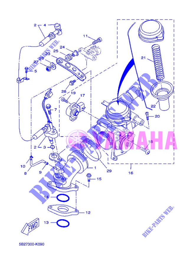 INTAKE 2 for Yamaha VP250 2013