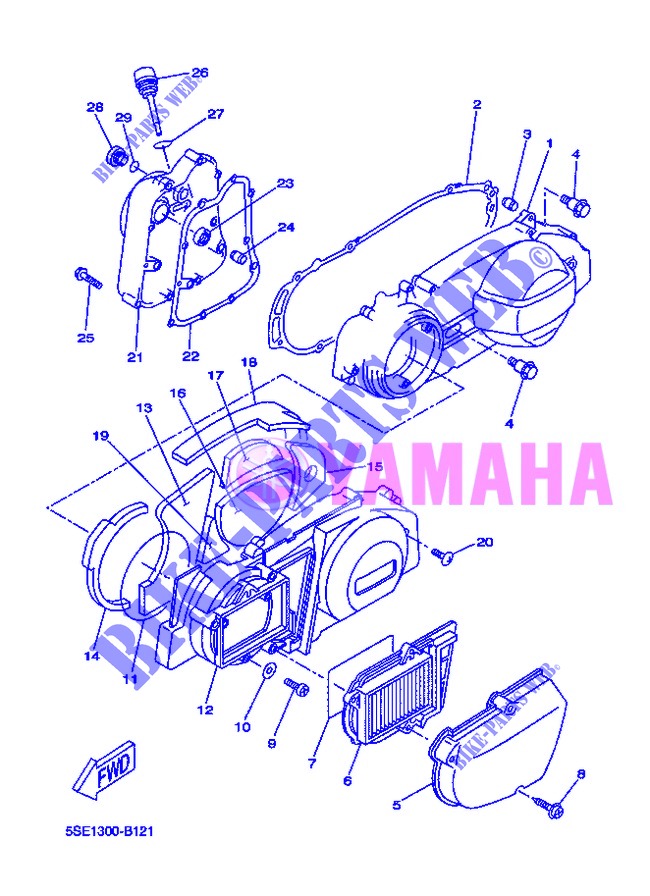 COVER   ENGINE 1 for Yamaha VP250 2013