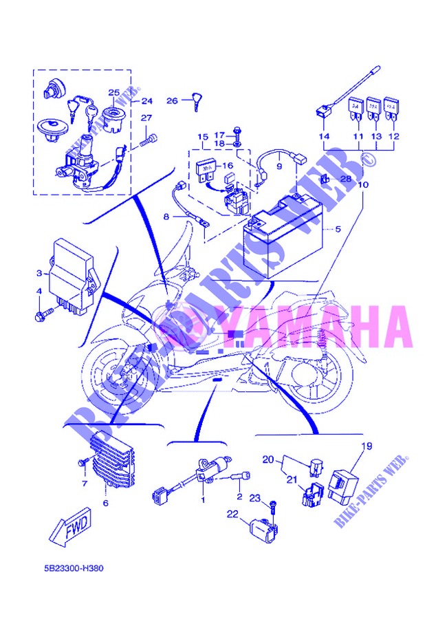 ELECTRICAL 1 for Yamaha VP250 2013