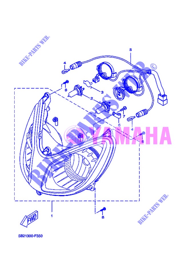 HEADLIGHT for Yamaha VP250 2013