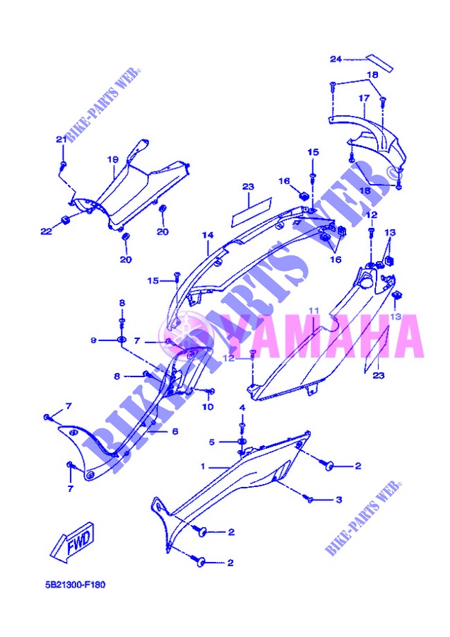 SIDE COVER for Yamaha VP250 2013