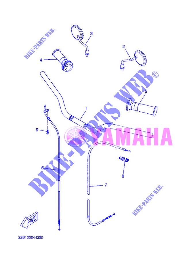 HANDLEBAR & CABLES for Yamaha WR 125 R 2013