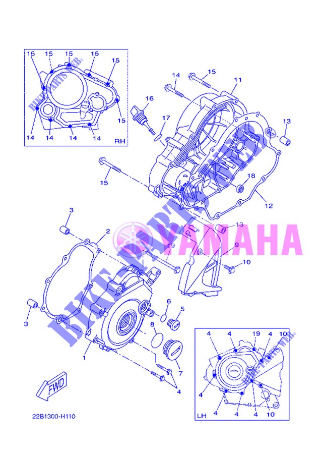 COVER   ENGINE 1 for Yamaha WR 125 R 2013