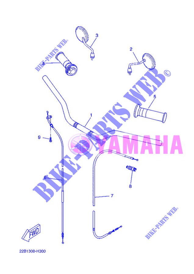 HANDLEBAR & CABLES for Yamaha WR 125 R 2013