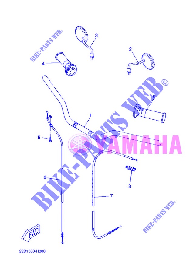 HANDLEBAR & CABLES for Yamaha WR 125 X 2013