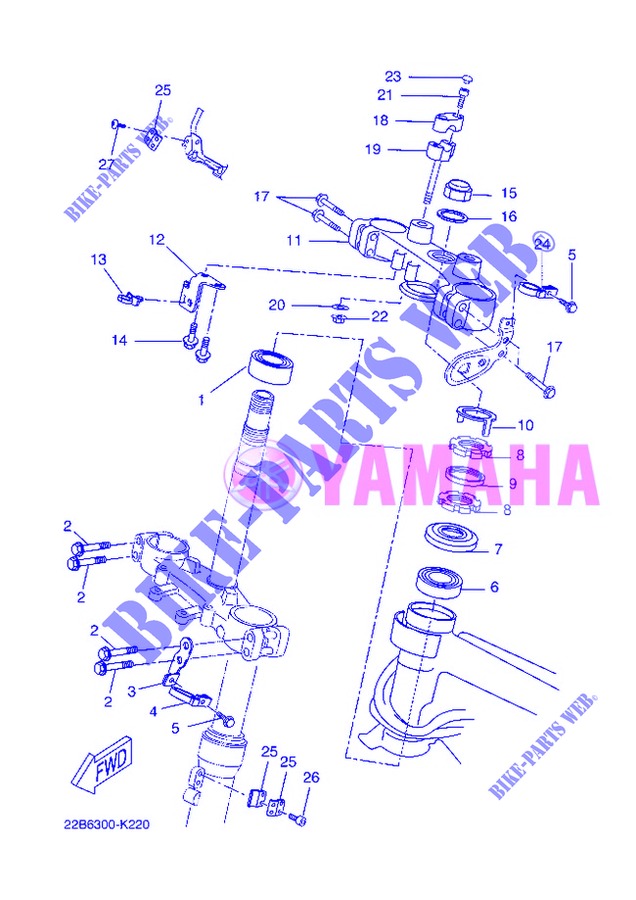 STEERING 2 for Yamaha WR 125 X 2013