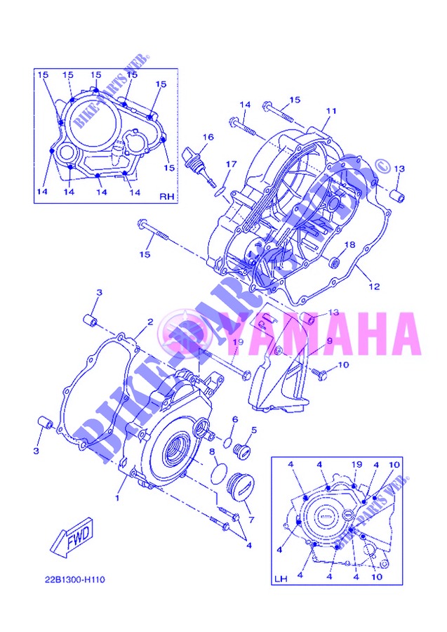 COVER   ENGINE 1 for Yamaha WR 125 X 2013