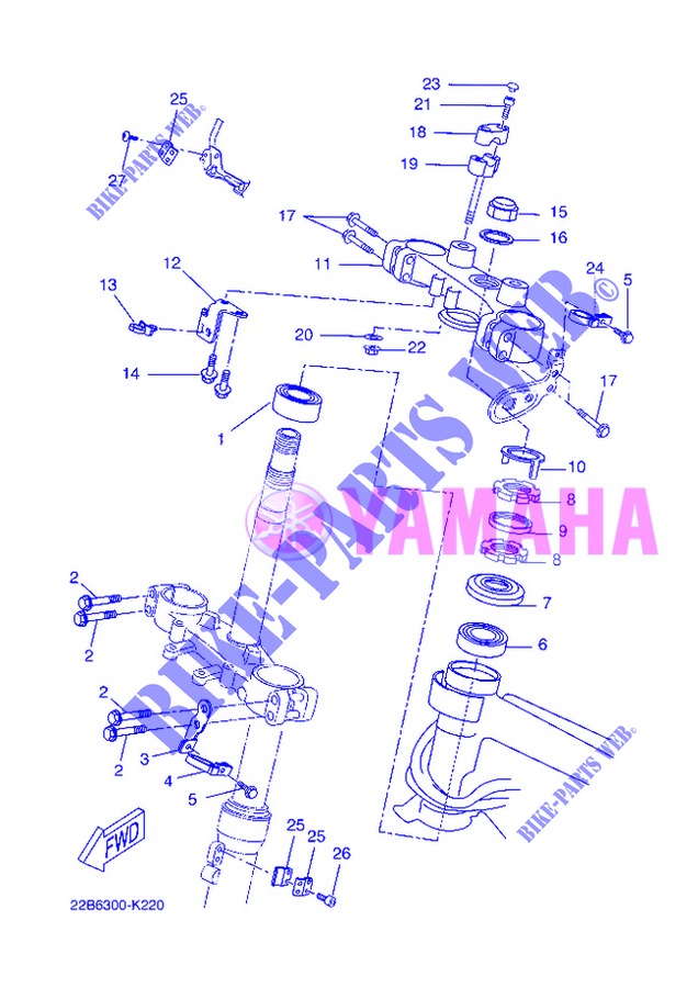 STEERING 2 for Yamaha WR 125 X 2013