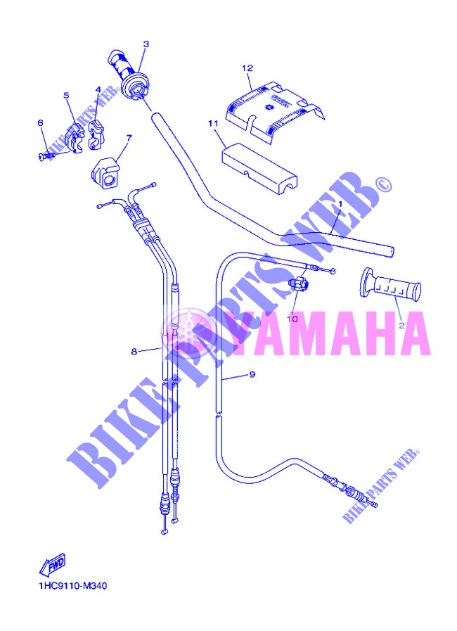 HANDLEBAR & CABLES for Yamaha WR250F 2013