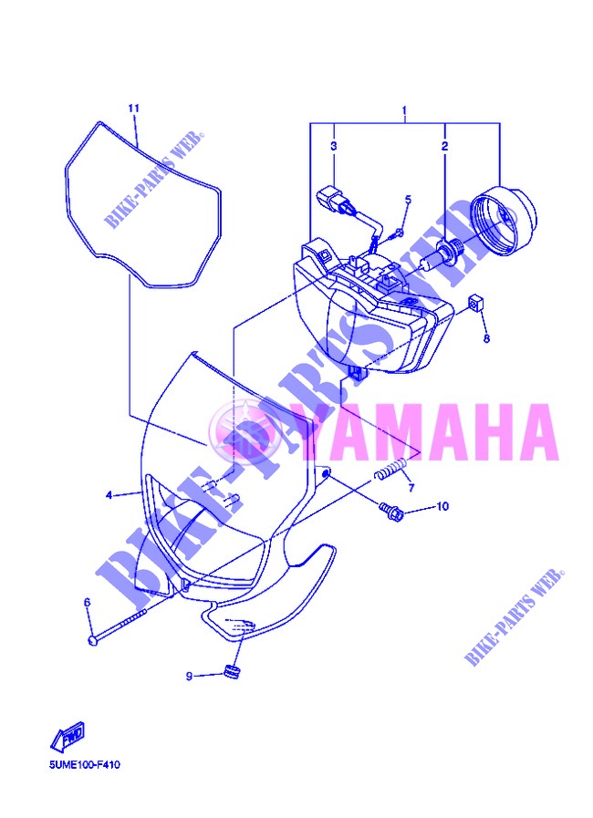 HEADLIGHT for Yamaha WR250F 2013