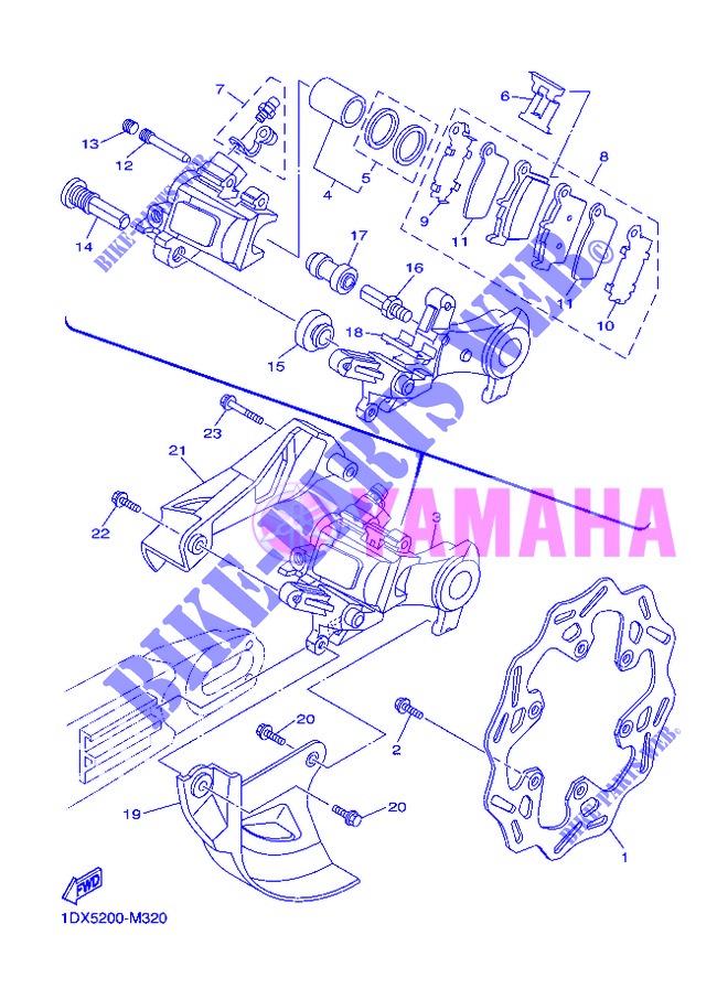 REAR BRAKE CALIPER for Yamaha WR250F 2013