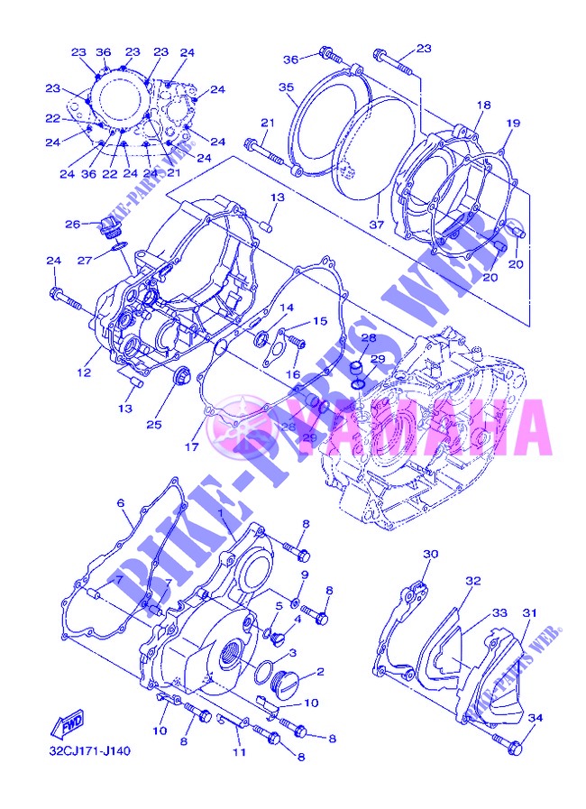 COVER   ENGINE 1 for Yamaha WR250R 2013