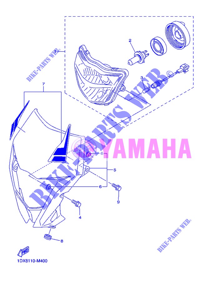 HEADLIGHT for Yamaha WR450F 2013