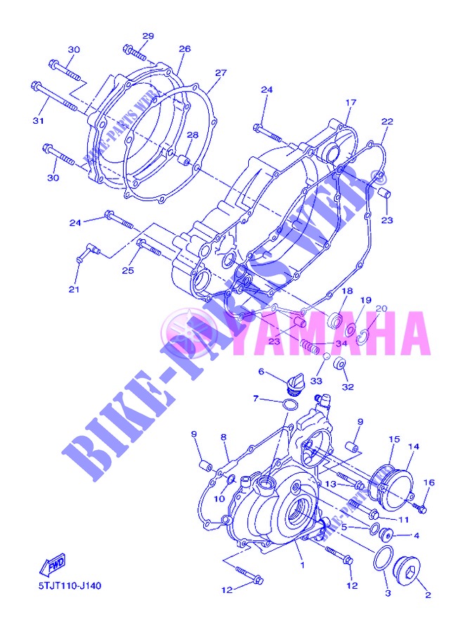 COVER   ENGINE 1 for Yamaha WR450F 2013