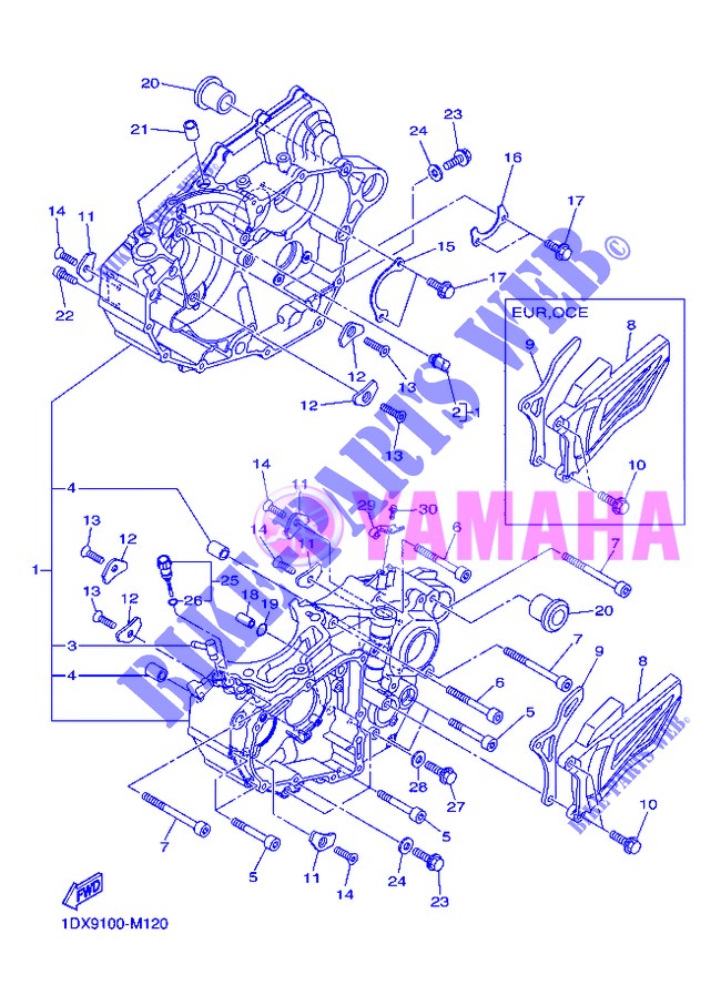 CRANKCASE for Yamaha WR450F 2013