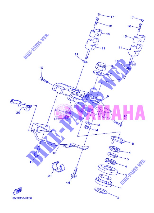 STEERING for Yamaha DIVERSION 600 F 2013